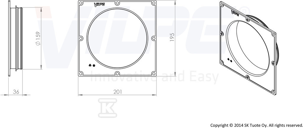 Mounting plate for 160 mm cables (for a - 793355